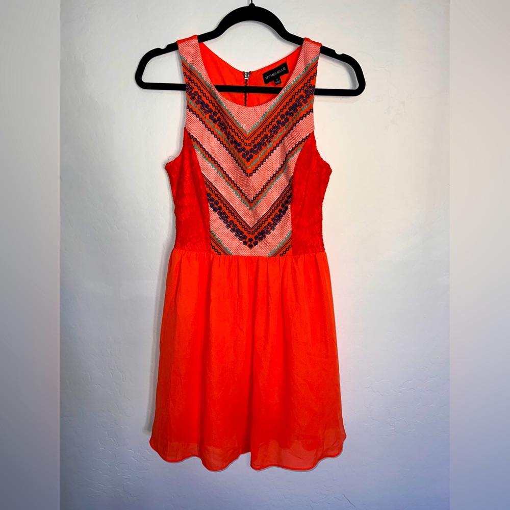 My Michelle women’s/girls mid length dress half zipper Size 7